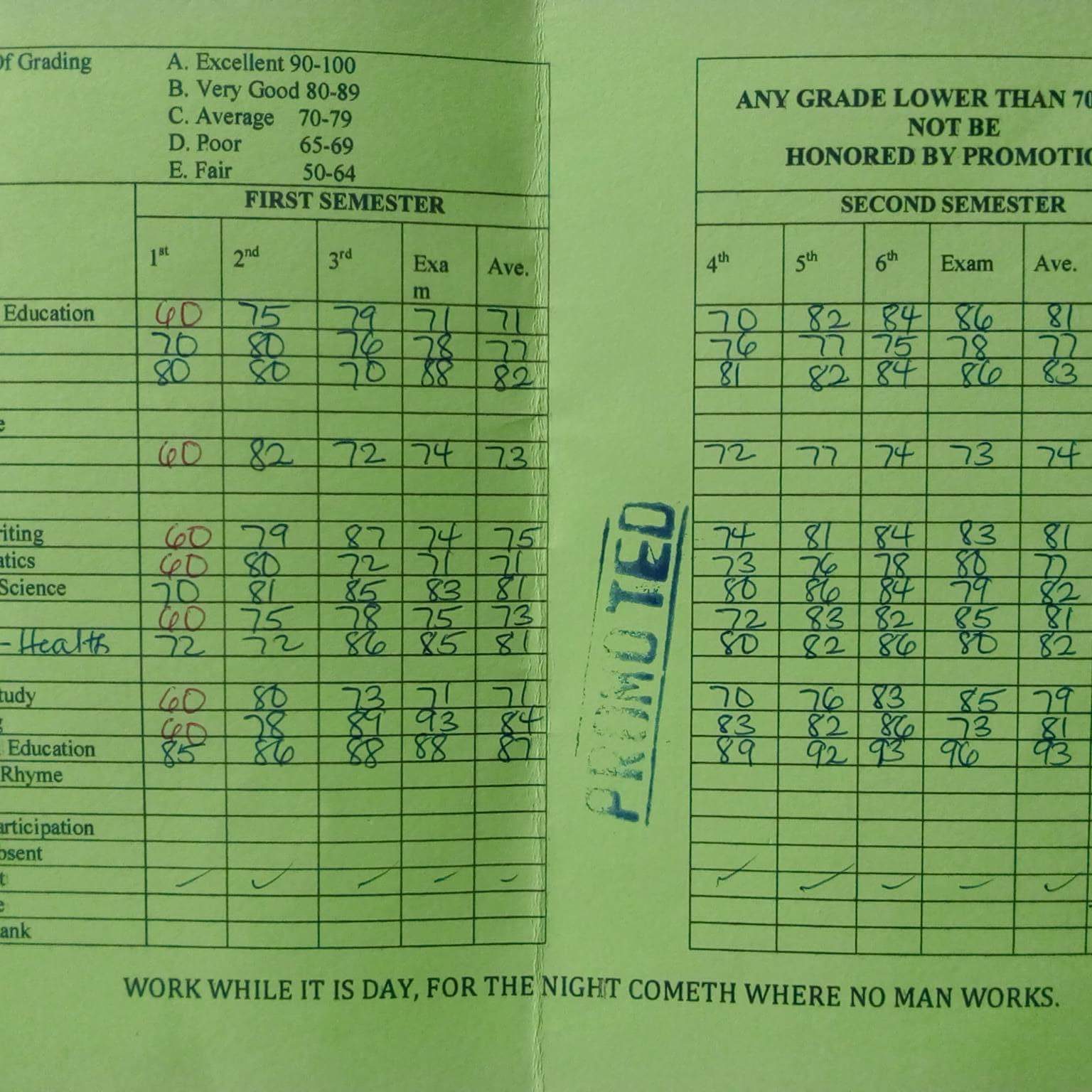 Alfred School Report