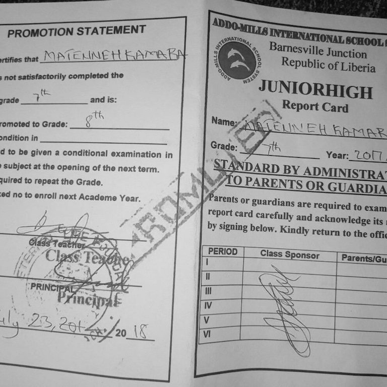 Matenneh School Report